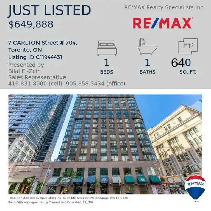 Condo for Sale in Downtown Toronto with Modern Amenities