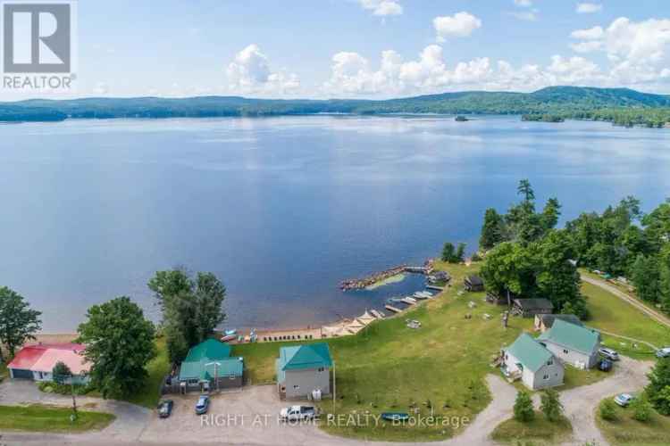 Calabogie Lake Waterfront Estate 4 Houses 5 Cabins Sandy Beaches Private Marina