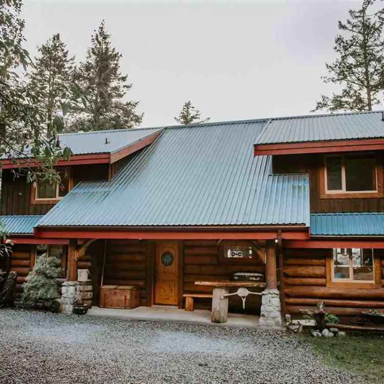 Ocean View Log Home on 4.5 Acres with Guest Cottage