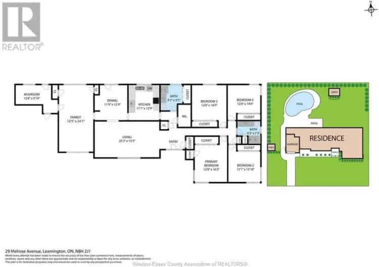 4 Bedroom Ranch Home with Saltwater Pool - Leamington