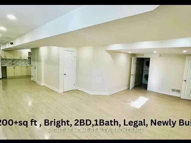 Brand New 1200 Sq Ft House Legal Basement Modern Kitchen Private Laundry