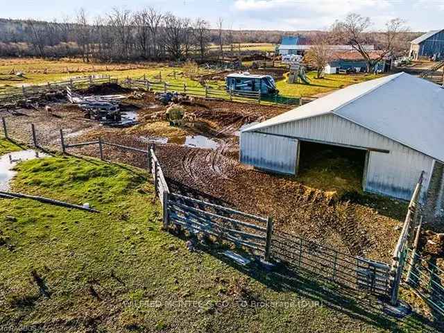 340 Acres Farmland on Manitoulin Island with Bungalow and Barns