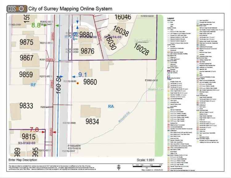 House For Sale 3175 sq ft 1.01 acre lot Great Development Opportunity