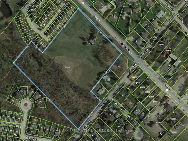 10 Acre Development Opportunity in Caledon East Townhouses Commercial Plaza