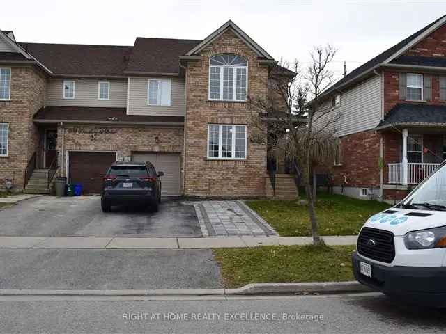 3 Bedroom 3 Washroom End Unit Townhome For Lease