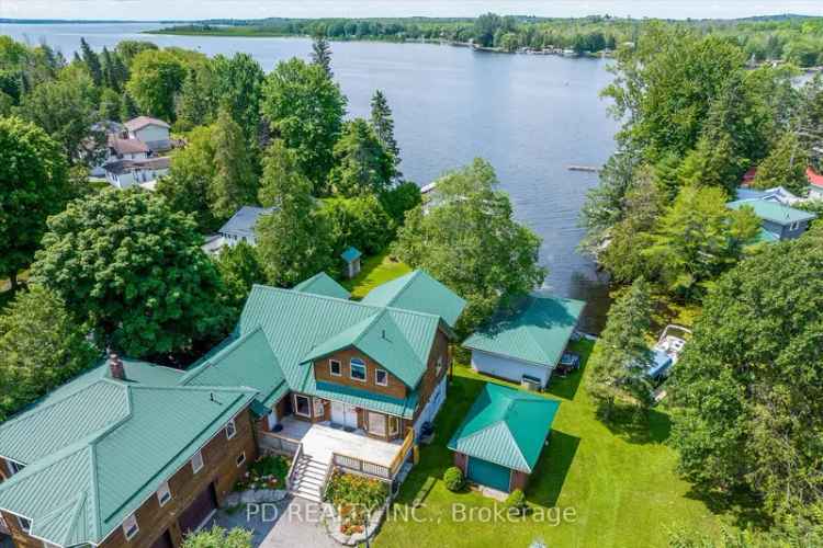 Stunning Waterfront Retreat Two Homes Six Bedrooms Sturgeon Lake