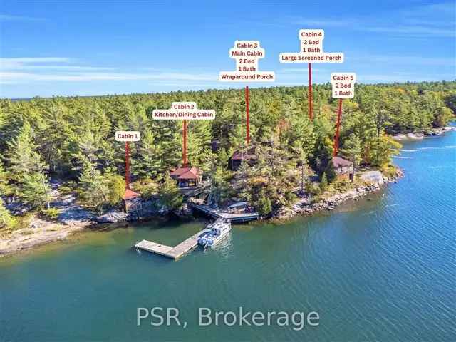 Pointe Au Baril Island Retreat 7 Cabins Waterfront Privacy