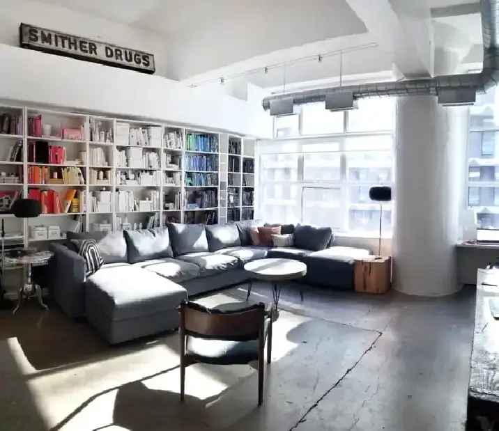 Artists loft. central T.O fully furnished 1bd   den AND parking!