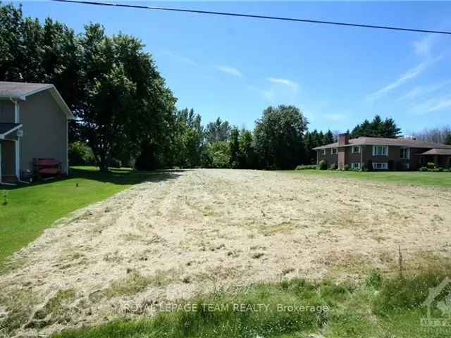 Residential Building Lot near St Lawrence River