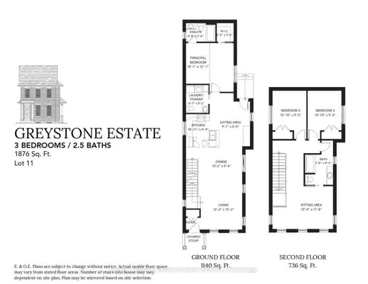 Greystone Estate 3 Bed 1876 sq ft New Home in New Amherst Village