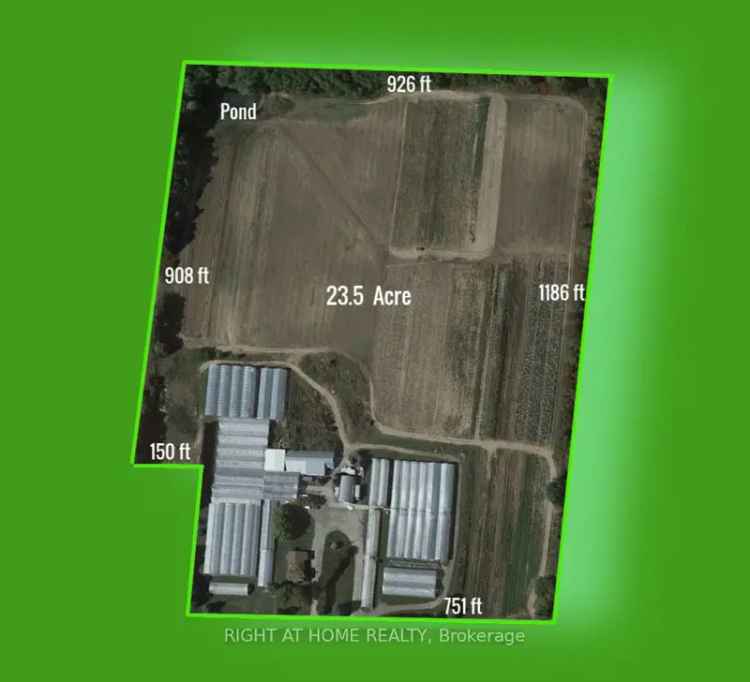 23.5 Acre Turnkey Farm in Milton Near GTA - Greenhouses Barns & Equipment