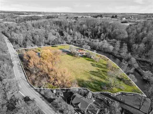 Breathtaking 5.13-Acre Lot on Credit River in Terra Cotta