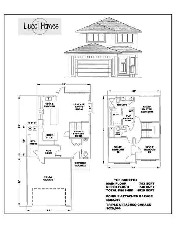 Spacious 2-Story Home with Garage, Open Concept Living, and Luxurious Primary Suite