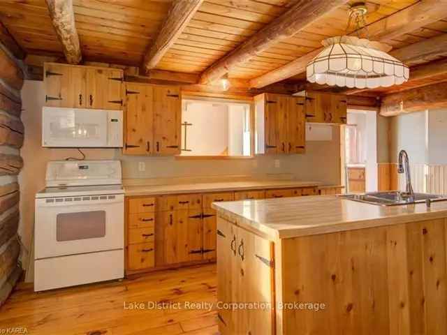 Country Log Home on Private Lake with Detached Workshop