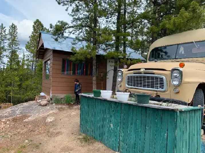 Off grid cabin close to town.