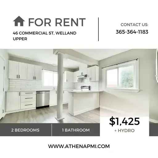 Apartment For Rent in 46, Commercial Street, Welland, Ontario