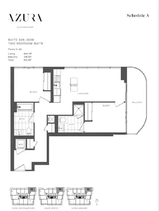 Azura Condo for lease near finch station, 2B 2B with one parking