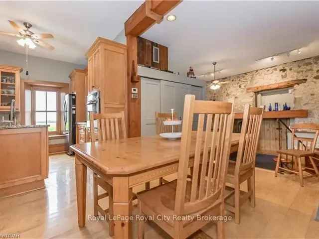 Rustic 1888 Stone Farmhouse on 78 Acres Near Fergus