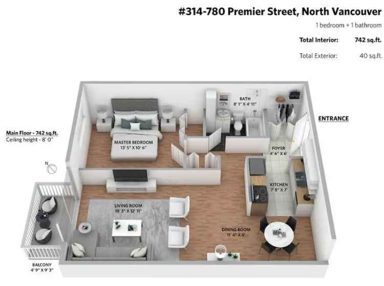 1 Bedroom Condo for Sale in Edgewater Estates North Vancouver