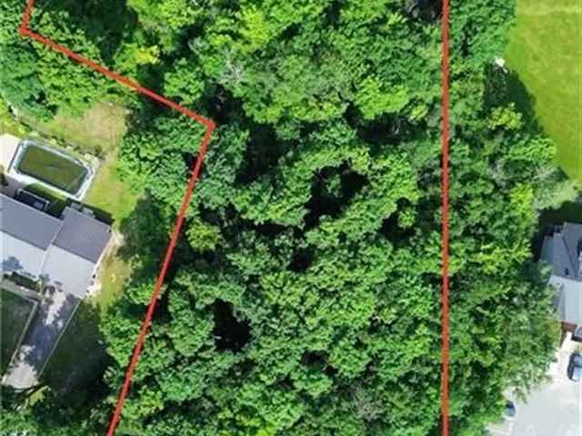 Elevated Forested Lot with Ottawa River Views in Clarence-Rockland