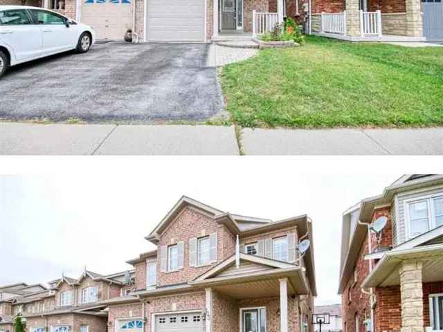 End Unit Freehold Townhome Near Hwy 401 with Finished Basement Apartment