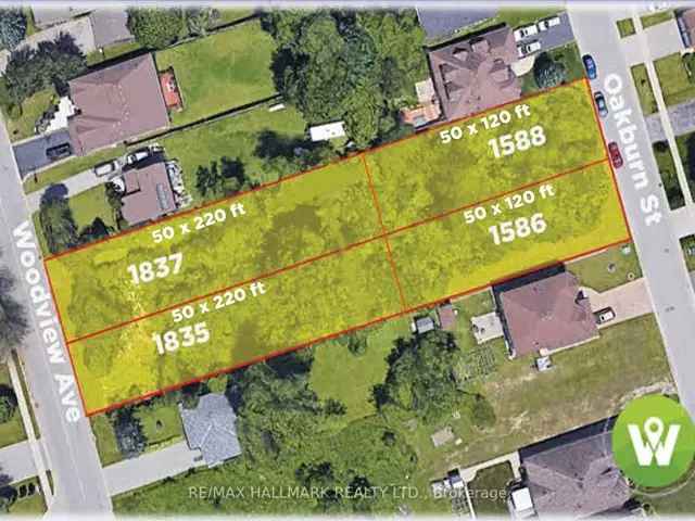 Pickering Land Assembly - Four Prime Lots for Sale