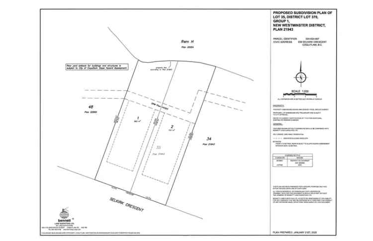 Coquitlam Harbour Chines Two Lots for Sale Build Your Dream Home