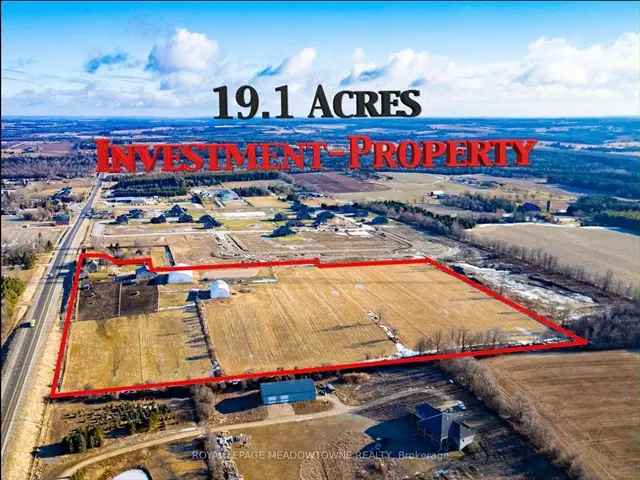 Investment Land 19 Acres with Farmhouse and Barns