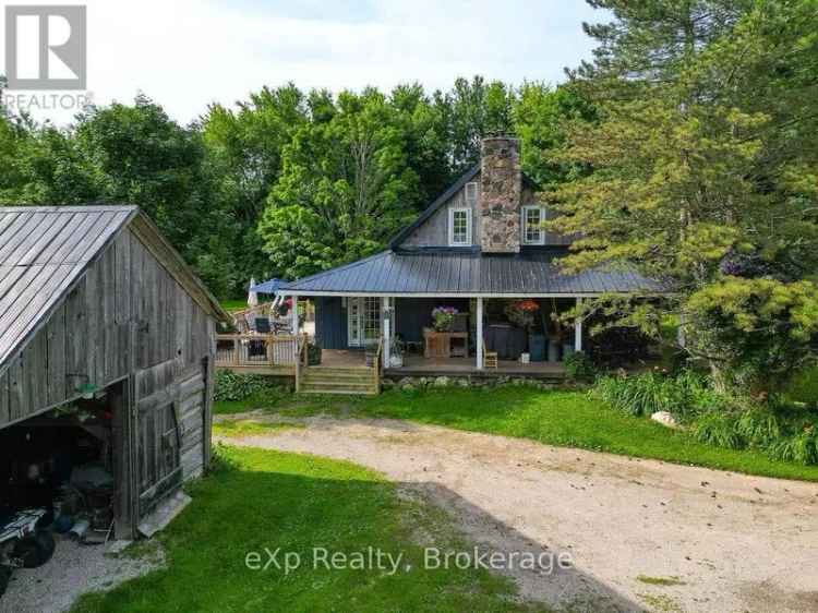 Rustic Log Home on 48 Acres with Pool and Barn