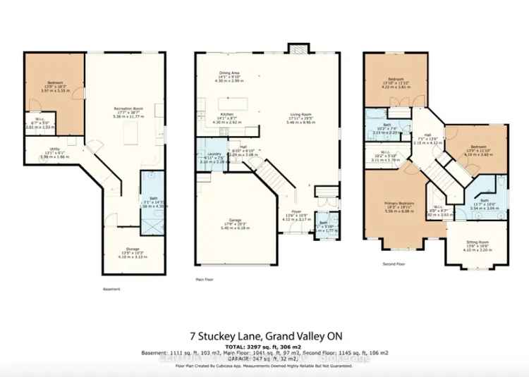 Grand Valley Family Home Modern Kitchen 3 Bedrooms Finished Basement