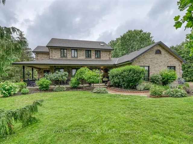 Stunning 8 Acre Brick Home with Pool, Shop & Finished Basement