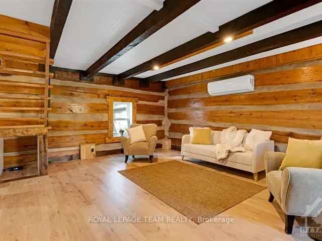 Charming Renovated 1830s Log Home in Merrickville