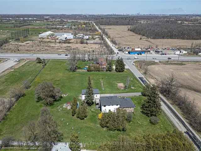 Almost 3 Acres Single Family Home Near Highways 25 407 and QEW