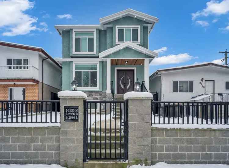 Vancouver East 3-Level Home with Legal Suite & Laneway House