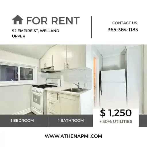 Apartment For Rent in 92, Empire Street, Welland, Ontario