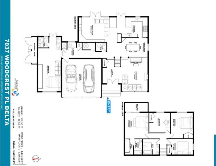 7037 WOODCREST Place in Delta: Sunshine Hills Woods House for sale (N. Delta)  : MLS®# R2930592