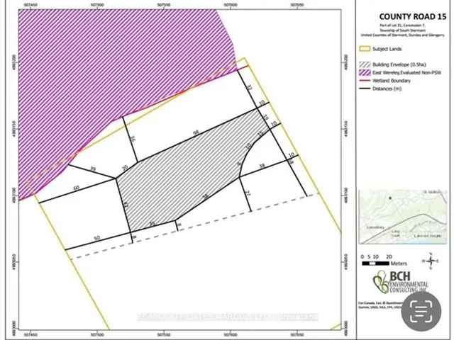 4.4 Acre Private Building Lot Near Cornwall