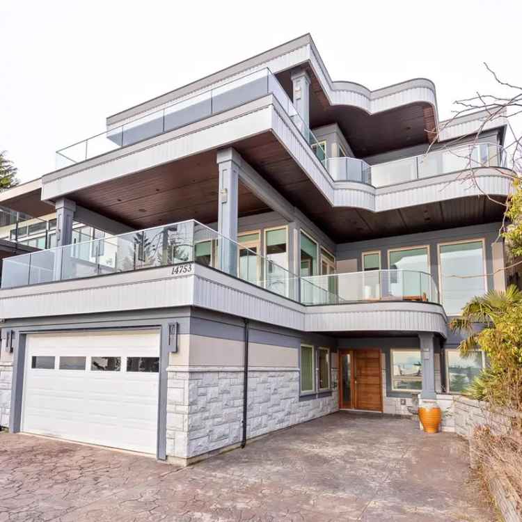 Luxury 5-Bed 6-Bath Ocean View Home in White Rock