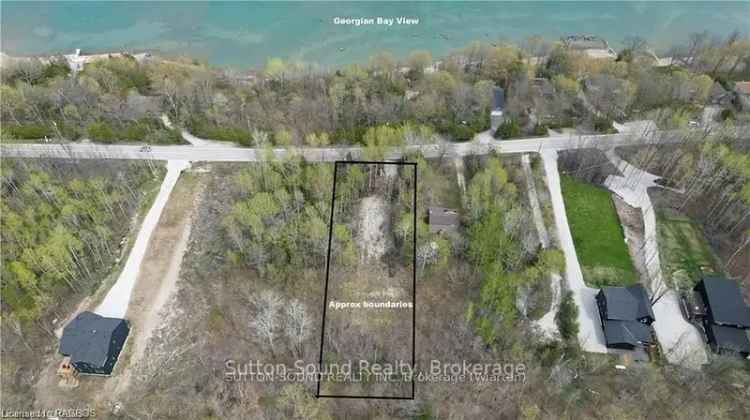 Georgian Bay View Building Lot with Architectural Plans