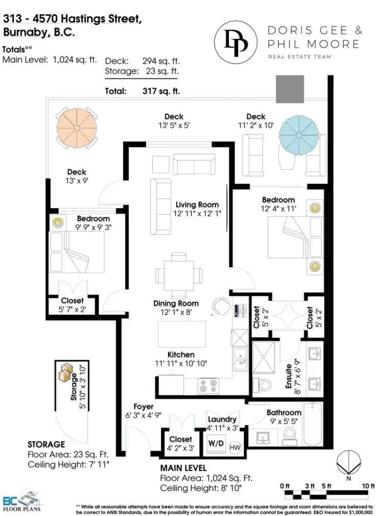 Burnaby Heights Luxury Condo 2 Bed + Den 1024 sq ft