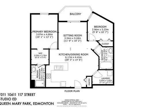 Edmonton Condo for Sale Queen Mary Park 2 Beds 2 Baths