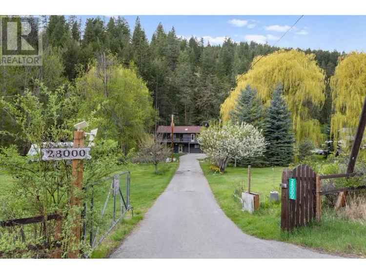 5-Acre Summerland Property w/ Creek, Home, Shop & 2nd Residence Potential