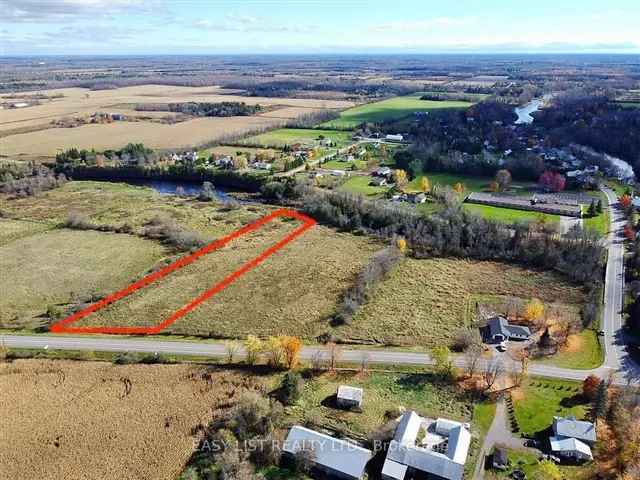 1.93 Acre Waterfront Lot Oxford Mills Village Kemptville Creek Access