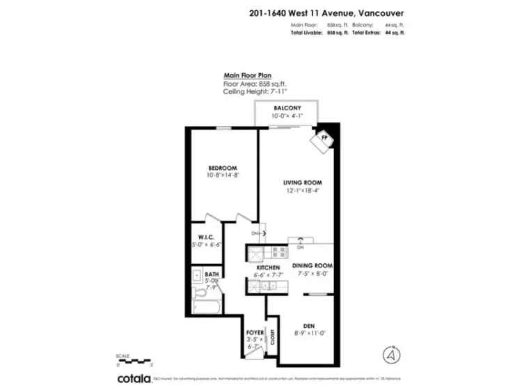 South Granville Condo 1 Bed + Den Fairview VW