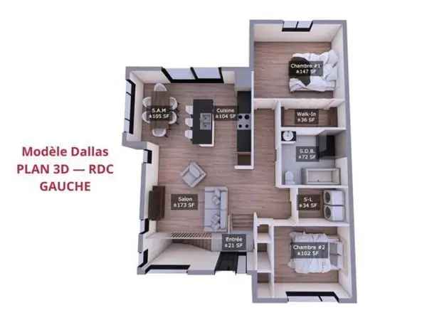 Bungalow Semi-detached for Sale 2 Bedrooms