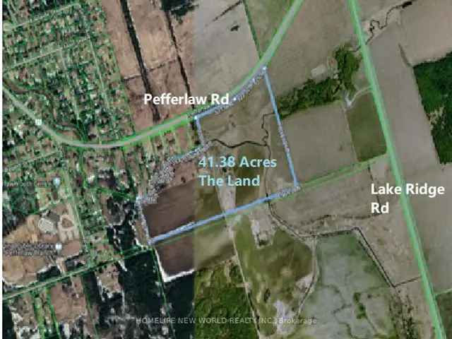 Pefferlaw Developable Land 41.39 Acres Near Lake Simcoe