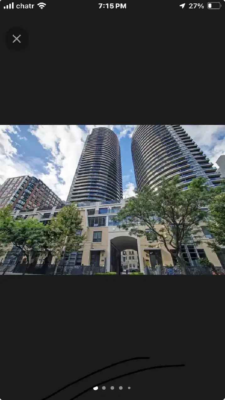 Rent Furnished Condo with 2 Bedrooms 2 Bathrooms in Downtown Toronto