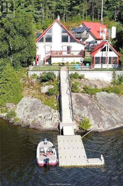 Off Grid Waterfront A Frame House with New Solar System
