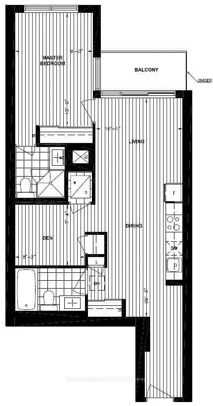 1 Bed+Den/2 Bath Tridel Suite - 686 Sqft - Available March 1, 2025