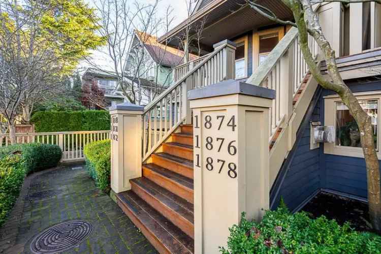 1874 W 7TH Avenue in Vancouver: Kitsilano Townhouse for sale (Vancouver West)  : MLS®# R2948720